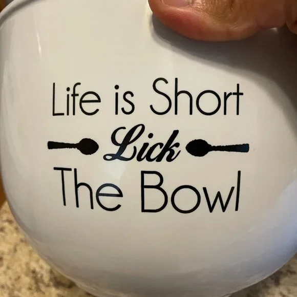 HEAVY World Market Ceramic Bowl + 2 Food Network Magnetic Measuring Cup Sets - Picture 2 of 14